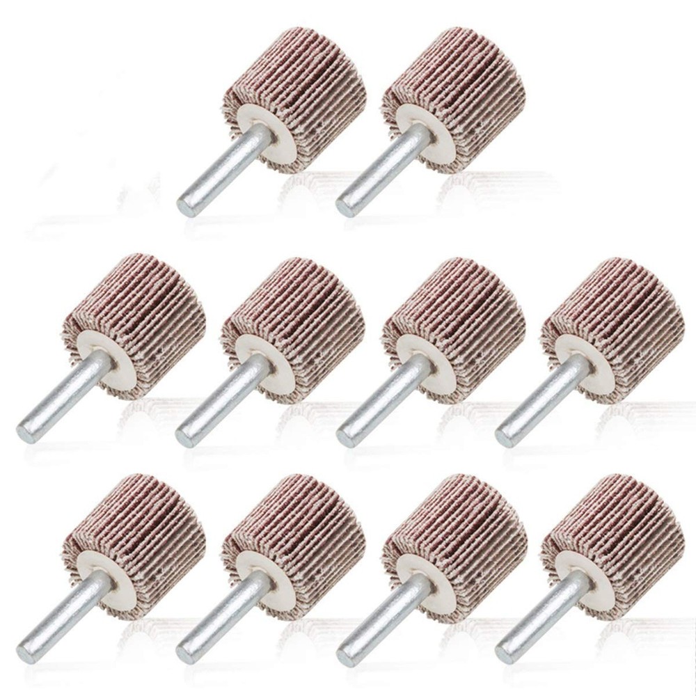1″ x 1″ x 1/4″ Shank Mounted Flap Wheels, 80 Grit Aluminum Oxide Mounted Abra…