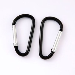 10 PCS Aluminum Carabiners Spring Snap Hooks Heavy Duty Keychain Clip