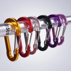 6/12pcs Mini Carabiner Clips Aluminum Keychain Hook EDC Backpack Camping Gear