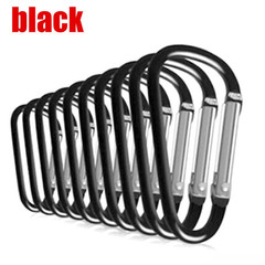 10 PCS Aluminum Carabiners Spring Snap Hooks Heavy Duty Keychain Clip