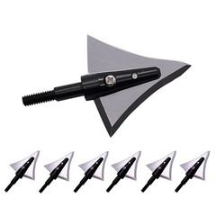 6PCS Hunting Broadheads Fixed Blades Stainless Steel