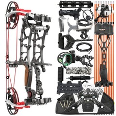 Archery Compound Bow Kit Hunting Bowfishing Target Practice 30-75lbs Adjustable