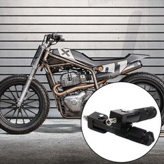 Motorcycle Scooter Black Aluminum Alloy Foldable Foot Pedals Set