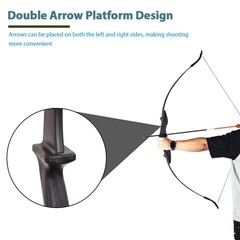Archery 57″ 20-40LBS Takedown Bow Left & Right Handed Recurve Bow and Arrows Set