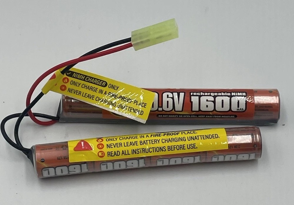 Lancer Tactical Airsoft NiMH/NiCd 9.6V 1600 mAh Battery NEW No Box -1A