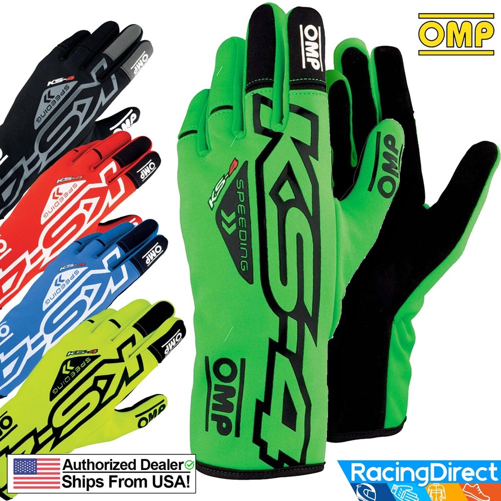 OMP – KS-4 Karting Gloves | Go Kart Racing Gloves | Youth & Adult Sizes