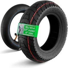 80/65-6 Scooter Tire Tube for All Seasons – 10×3″ Electric Scooter Tires Repl…