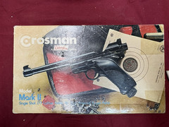 Vintage Crosman Mark II .177 CO2 Pellet Single Shot Target Pistol w/ Orig. Box