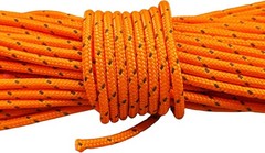 Ultra-Light Dyneema Reflective Orange Rope – 15ft 440lbs for Camping & Sailing