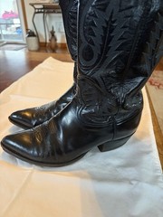 Tony Lama Black Western Equestrian Boots Size 10 1/2 Style 2923