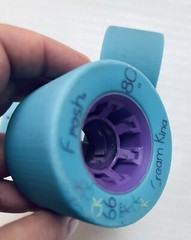 Longboard Wheels 66mm 80a by Fresh Cream King – Blue & Purple – Set of 4
