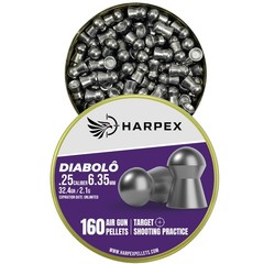 Harpex Diabolo .25 (6.35mm) Cal Airgun pellets – Domed High Accuracy 32.4gr Lead