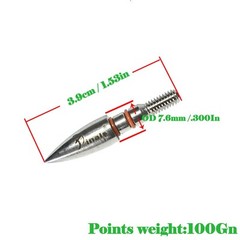 Pinals Archery 19/64″ 100 Grain Field Points Tips Target and .244/6.2mm Arrow…