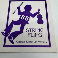 Lot 8 Stickers Kansas State University String Fling 1988 KSU Orchestra Band Vtg