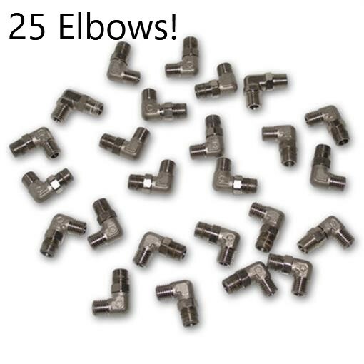 25 Kingman Spyder steel 90 Degree Swivel Elbow Gas Fittings 1/8″ NPT Metric LOT