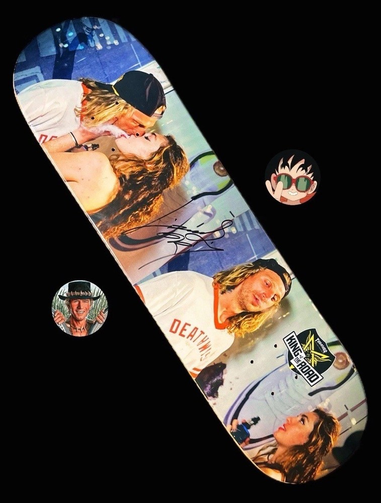 RARE SIGNED Lizard King Deathwish Skateboard Deck Thrasher King Of The Road NEW