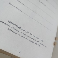 Browning Nomad Compound Bow Operation & Care Manual/Booklet Green MPN 76106.1