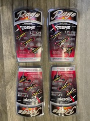 4 Packs Rage SLIPCAM Xreme Extreme mechanical Broadheads 100 Grain 2.3″ HUGE CUT