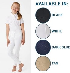 HORZE Active Kids’ Unisex Silicone Grip Full Seat Horseback Riding Breeches