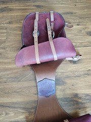 New Premium Leather Saddle Bag with Stainless Steel Hardware