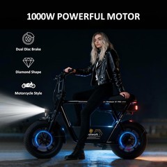 Electric Scooter With Seat 1500W 48V 15Ah 25MPH E-Scooter w/ Basket Motorcycle