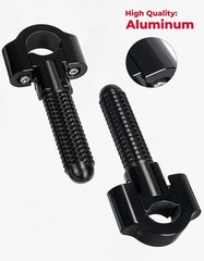 KEMIMOTO Folding CNC Highway Pegs Universal Fit 7/8″-1.25″ Crash Bar Footpegs Co