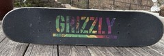 Vintage Used Rare ALMOST Skateboard Comic Girl Deck Grizzly