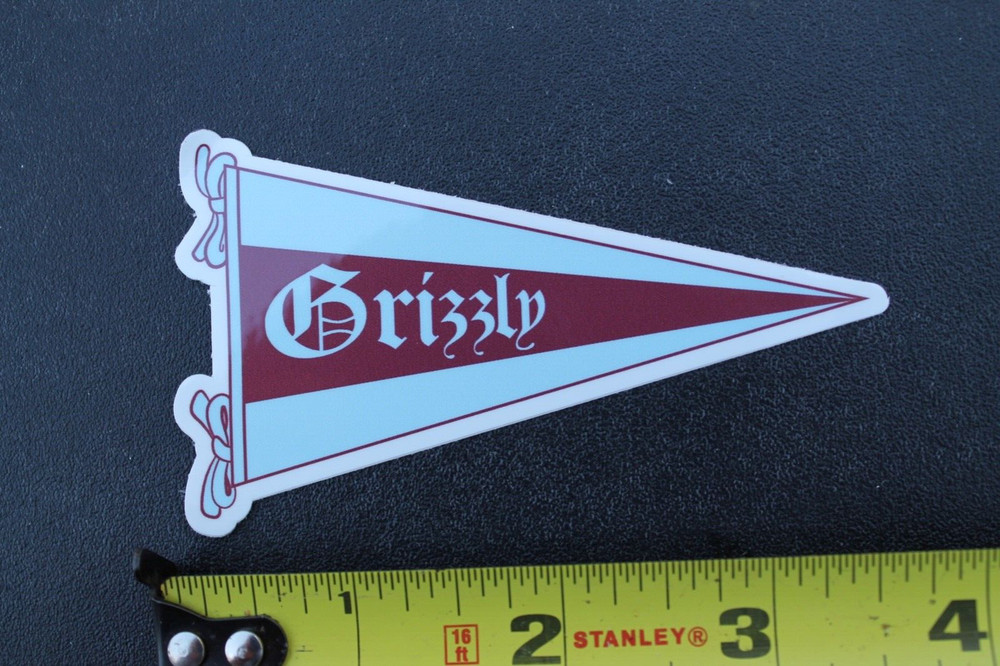 Grizzly Skateboards Griptape Flag Blue Red OG Z58B Vintage Skateboarding STICKER
