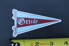 Grizzly Skateboards Griptape Flag Blue Red OG Z58B Vintage Skateboarding STICKER
