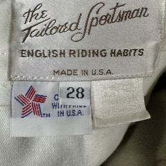 Tailored Sportsman English Riding Breeches Womens 28 Olive Knee Patch Made USA
