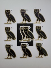 OVO 10 Pack «OG Owl» Premium Weather Resistant Vinyl Decal Stickers