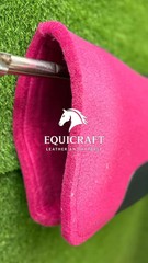 Pink Wool Felt Saddle Pad with Leather | Western Riding Pad | 30X30″ & 32X32″