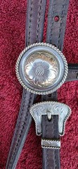 Vintage SIMCO Rope Edge Alpaca Silver Bars Small Cob Pony Show Headstall Bridle