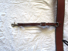 36″ WESTERN BROWN LEATHER REAR CINCH W/28″ REAR FLANK STRAPS