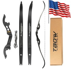 62″ Takedown RecurveBow American Hunting Target 25-60lb Limb Archery F Interface