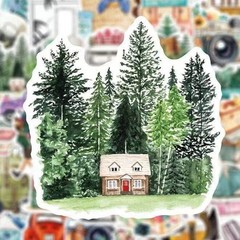 30Pcs Random Outdoor Camping Travel Hiking Adventure Nature Waterproof Stickers