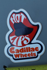 Cadillac Wheels Hot Lips Sexy Red White 70’s Z1A Vintage Skateboarding STICKER