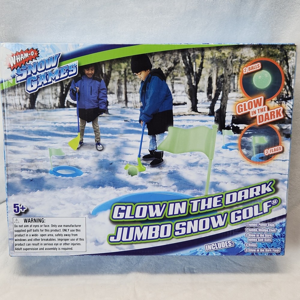 Wham-O Glow In The Dark Jumbo Snow Golf Set Winter Game Kids