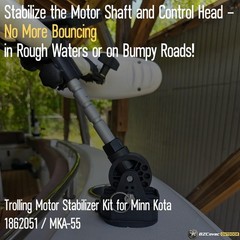 Electric Steer Trolling Motor Support Stabilizer Mount for Garmin, Compatible wi