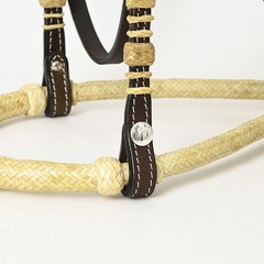Hilason Western Horse Beautiful Noseband Tack Genuine Leather Reins with Bosal