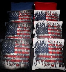 Custom USA Patriotic American USA Flag 8 ACA Regulation Cornhole Bean Bags B115
