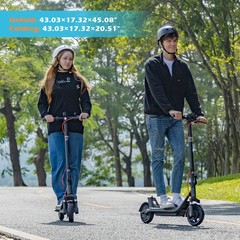 US Adults Electric Scooter Foldable E Scooter APP Control Dual Shock Absorption