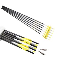 Archery 300 340 400 500 600 700 800 Spine Carbon Arrows for Compound Recurve Bow