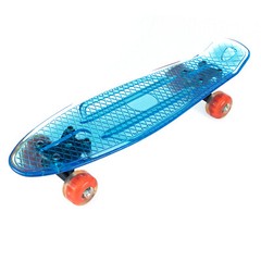 Complete 22″ mini cruiser Skateboard w/ 2 LED Light Up Wheels for Beginners Kids