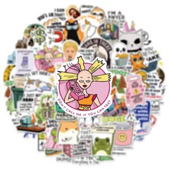 50pcs Funny Snarky Stickers Bulk,Prank Meme Sticker for Kids Teens Adults, Sn…