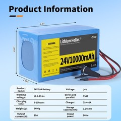 24V Li-ion Battery 5Ah 10Ah For Scooter LED Light String DIY Project