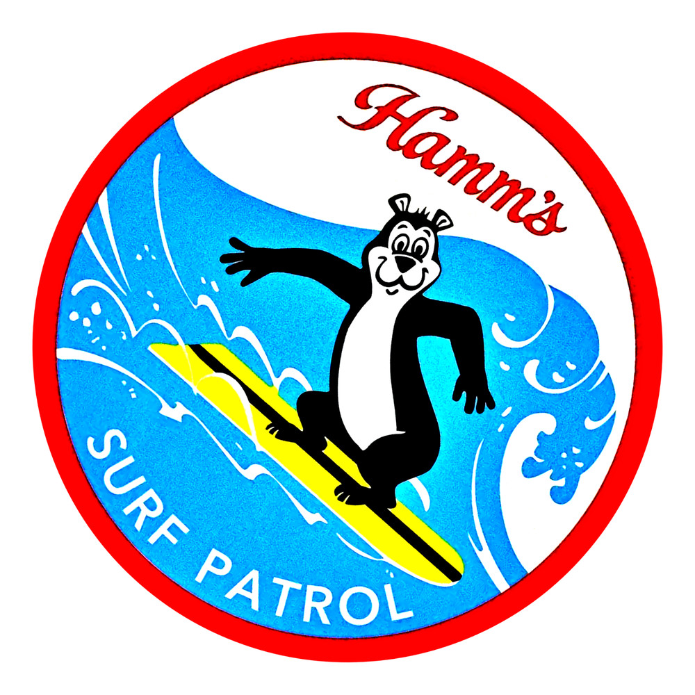 Hamm’s Beer Sticker Decal Sign Vintage Replica Hamm’s Bear Drinking Brewski