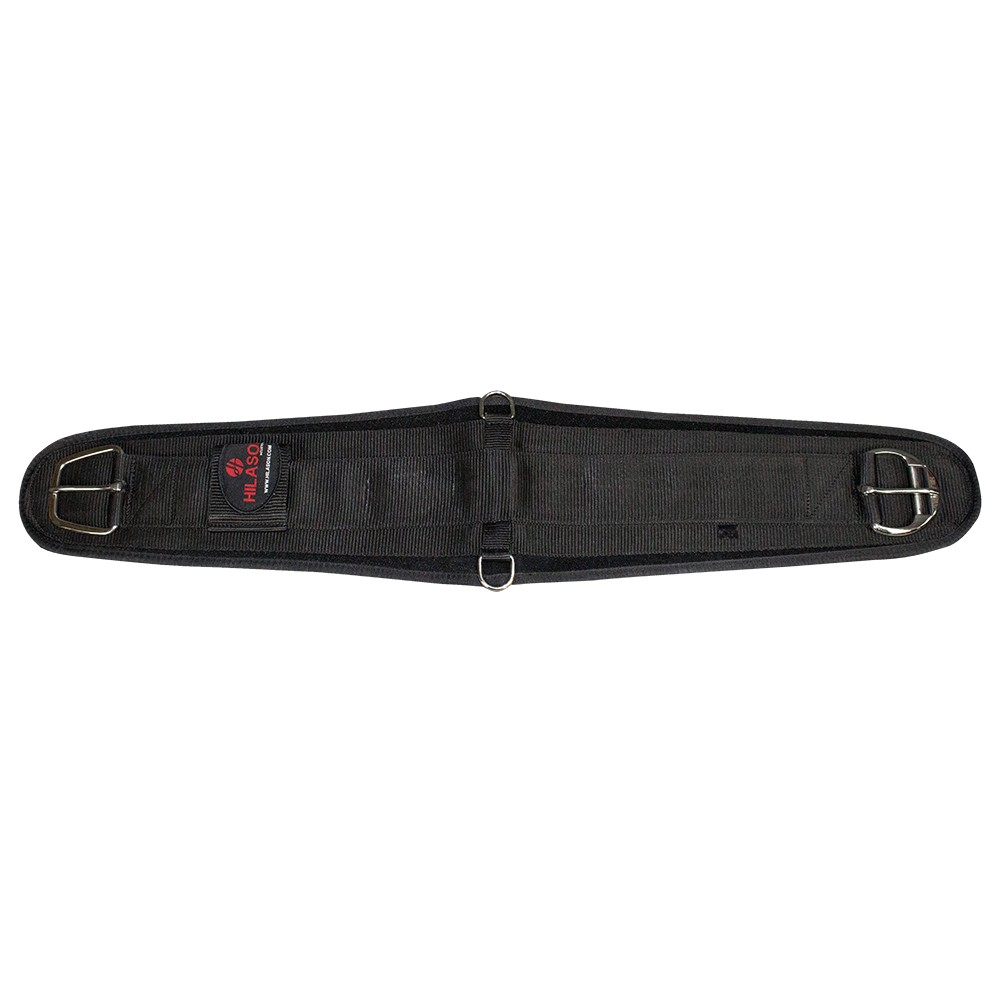 20 In Hilason Western Horse Nylon Roper Saddle Cinch Girth Black Stainless