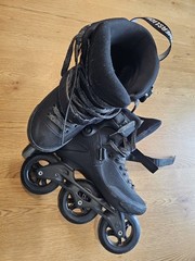 Powerslide Swell PS Triple Black 110 Inline Skates Trinity Sizes M9, W10 Used
