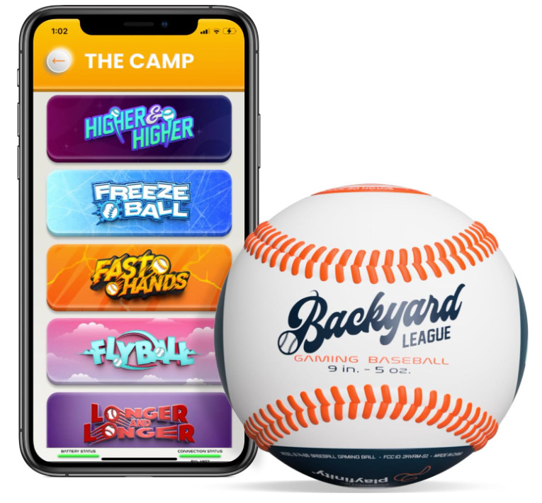 Playfinity Backyard League Gaming Baseball for | Real Baseball with Sensors/App